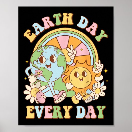 Dag van de Aarde Elke Dag Planeet Milieu Dag van d Poster (Voorkant)