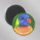 Dag van de Aarde Elke dag Rainbow Loriket Parrot F Magneet