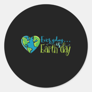 Dag van de Aarde Elke dag Regenboog maakt de aarde Ronde Sticker