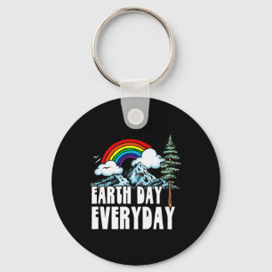Dag van de Aarde elke dag! regenboog Natuur en Ou Sleutelhanger