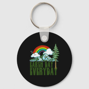 Dag van de Aarde elke dag! regenboog Natuur en Ou Sleutelhanger