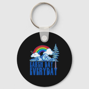 Dag van de Aarde elke dag! regenboog Natuur en Ou Sleutelhanger