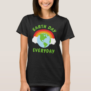 Dag van de Aarde Elke dag Regenboog T-shirt