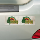 Dag van de Aarde elke dag, Regenboog van de Retro Bumpersticker (Op auto)