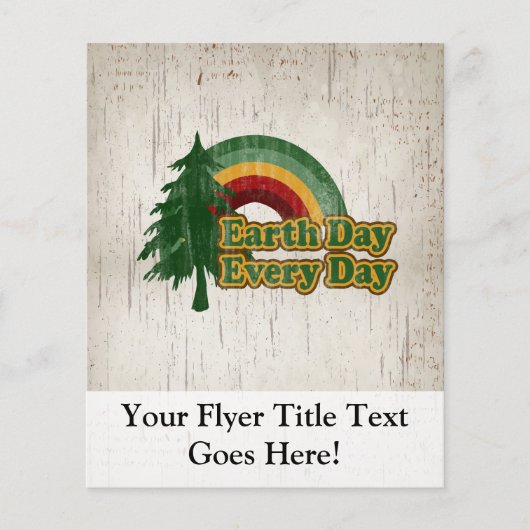 Dag van de Aarde elke dag, Regenboog van de Retro Flyer (Voorkant)