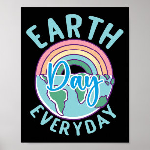 Dag van de Aarde Elke dag Regenbooghartleraar Poster