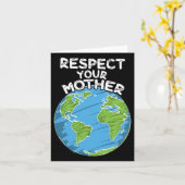 Dag van de Aarde Elke dag Respecteer je moeder Kaart (Gele Bloem)
