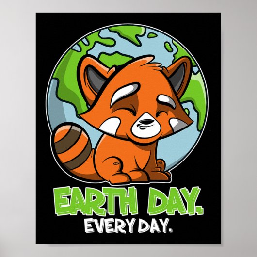 Dag van de Aarde elke dag Schattigee Planeet en Ro Poster (Voorkant)