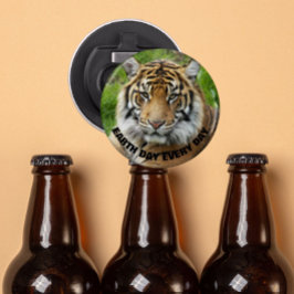 Dag van de Aarde Elke dag Sumatran Tiger Foto Button Flesopener