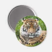 Dag van de Aarde Elke dag Sumatran Tiger Foto Magneet (Voorkant / Achterkant)