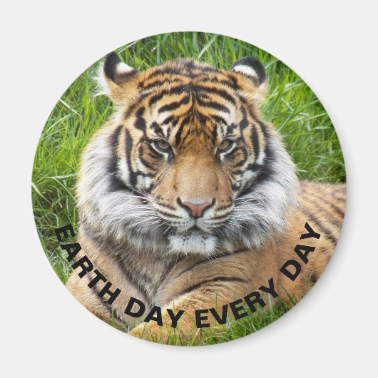 Dag van de Aarde Elke dag Sumatran Tiger Foto Magneet (Voorkant)