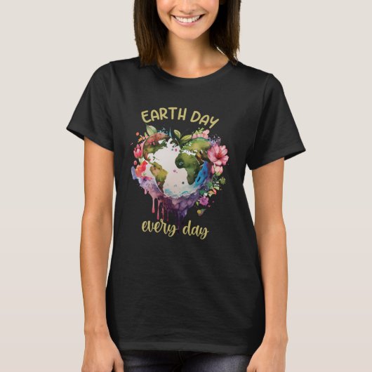Dag van de Aarde Elke Dag van de Planeet Aarde Dag T-shirt (Voorkant)