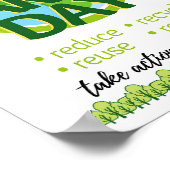 Dag van de Aarde Elke dag, Verminder Hergebruik Re Poster (Hoek)