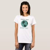 Dag van de aarde elke dag vieren t-shirt (Voorkant volledig)