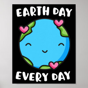 Dag van de Aarde Elke dag Wereldbol van de Hartlie Poster