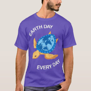 Dag van de Aarde Elke dag Zee schildpad Wereldkaar T-shirt