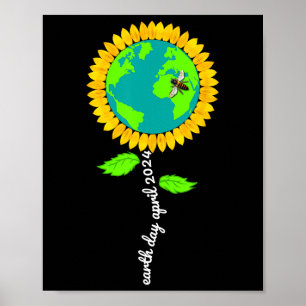 Dag van de Aarde Elke Dag Zonnebloem Herstel Red d Poster