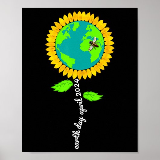 Dag van de Aarde Elke Dag Zonnebloem Herstel Red d Poster (Voorkant)