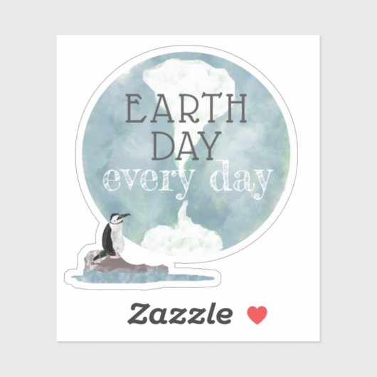 Dag van de Aarde Elke Pinguïn Sticker (Vel)