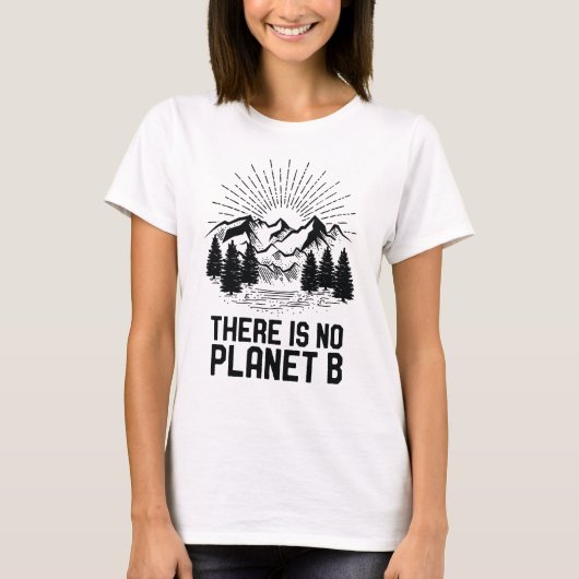 Dag van de Aarde Er is geen planeet B klimaatveran T-shirt (Voorkant)