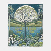 Dag van de Aarde Fleece Deken (Voorkant)