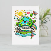 Dag van de Aarde Folie Uitnodiging (Staand Voorkant)