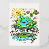 Dag van de Aarde Folie Uitnodiging (Achterkant)