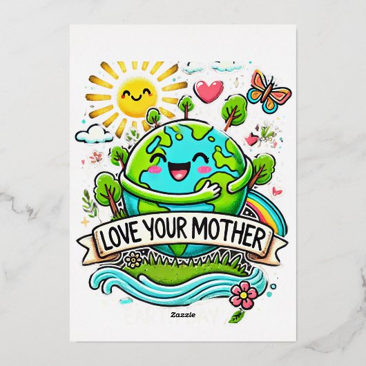 Dag van de Aarde Folie Uitnodiging (Achterkant)