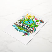 Dag van de Aarde Folie Uitnodiging (Gedraaid)