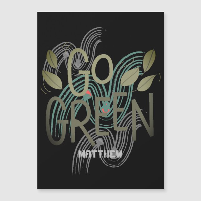 dag van de aarde, ga groen, kunst eenvoudige elega (Voorkant)