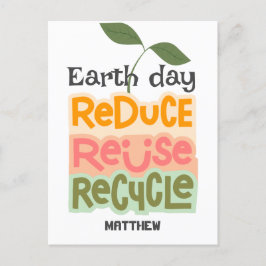 dag van de aarde, ga groen, kunst eenvoudige elega briefkaart