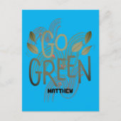 dag van de aarde, ga groen, kunst eenvoudige elega briefkaart (Voorkant)