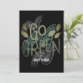 dag van de aarde, ga groen, kunst eenvoudige elega kaart (Staand voorkant)