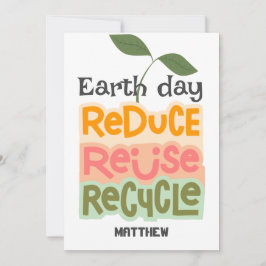 dag van de aarde, ga groen, kunst eenvoudige elega kaart