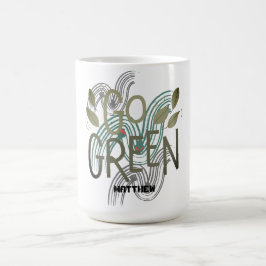 dag van de aarde, ga groen, kunst eenvoudige elega koffiemok
