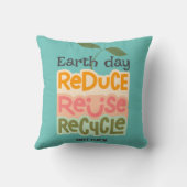 dag van de aarde, ga groen, kunst eenvoudige elega kussen (Achterkant)