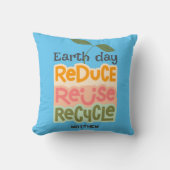 dag van de aarde, ga groen, kunst eenvoudige elega kussen (Voorkant)