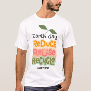 dag van de aarde, ga groen, kunst eenvoudige elega t-shirt