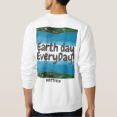 dag van de aarde, ga groen, kunst eenvoudige elega trui (Achterkant)