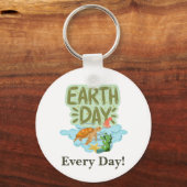 dag van de aarde, ga groen, Save Our Planet Post Sleutelhanger (Voorkant)