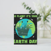 Dag van de Aarde: Go Planet Het is jouw Dag van de Briefkaart (Staand voorkant)
