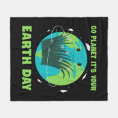 Dag van de Aarde: Go Planet Het is jouw Dag van de Fleece Deken (Voorkant (Horizontaal))