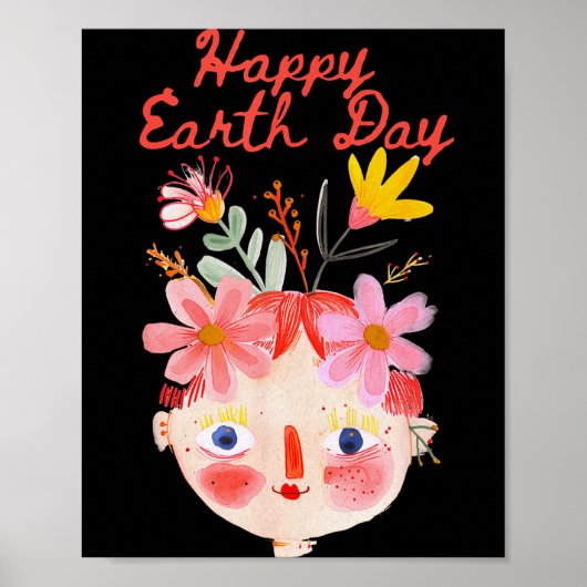 Dag van de aarde groene planeet milieubewustzijn poster (Voorkant)