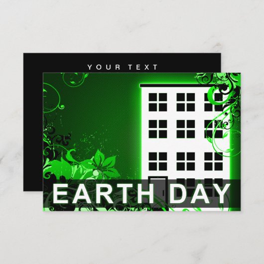 Dag van de Aarde: Hi-Fi-gebouw Kaart (Voorkant / Achterkant)