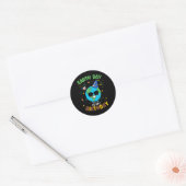 Dag van de Aarde is mijn derde verjaardag Ronde Sticker (Envelop)