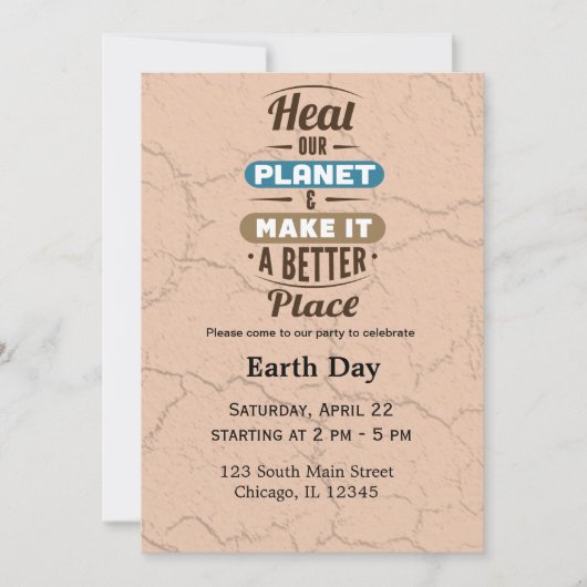 Dag van de Aarde Kaart (Voorkant)