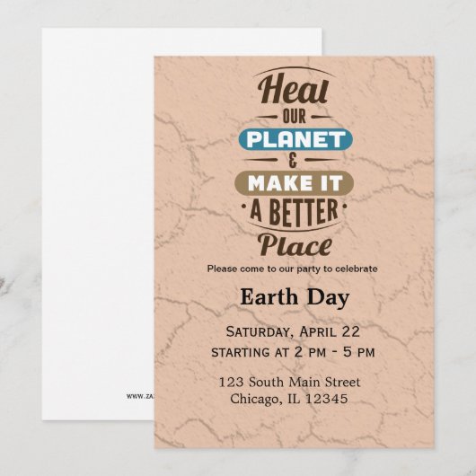 Dag van de Aarde Kaart (Voorkant / Achterkant)