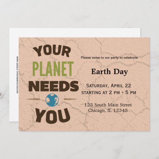 Dag van de Aarde Kaart (Voorkant / Achterkant)