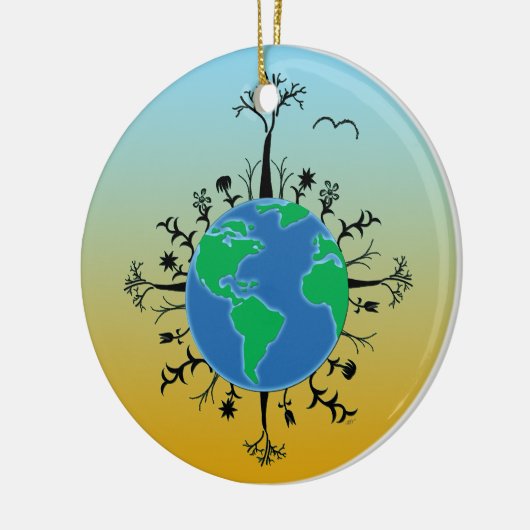 Dag van de Aarde Keramisch Ornament (Links)