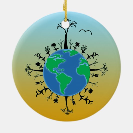 Dag van de Aarde Keramisch Ornament (Achterkant)